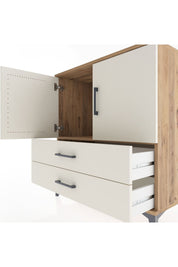 Hyperion Şifonyer Tek Raflı 2 Çekmeceli 2 Kapaklı 88x44x96 Çam-Aytaşı