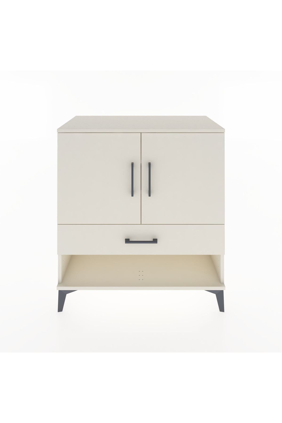 Hyperion Şifonyer 3 Raflı Tek Çekmeceli 2 Kapaklı 88x44x96 Aytaşı-Aytaşı