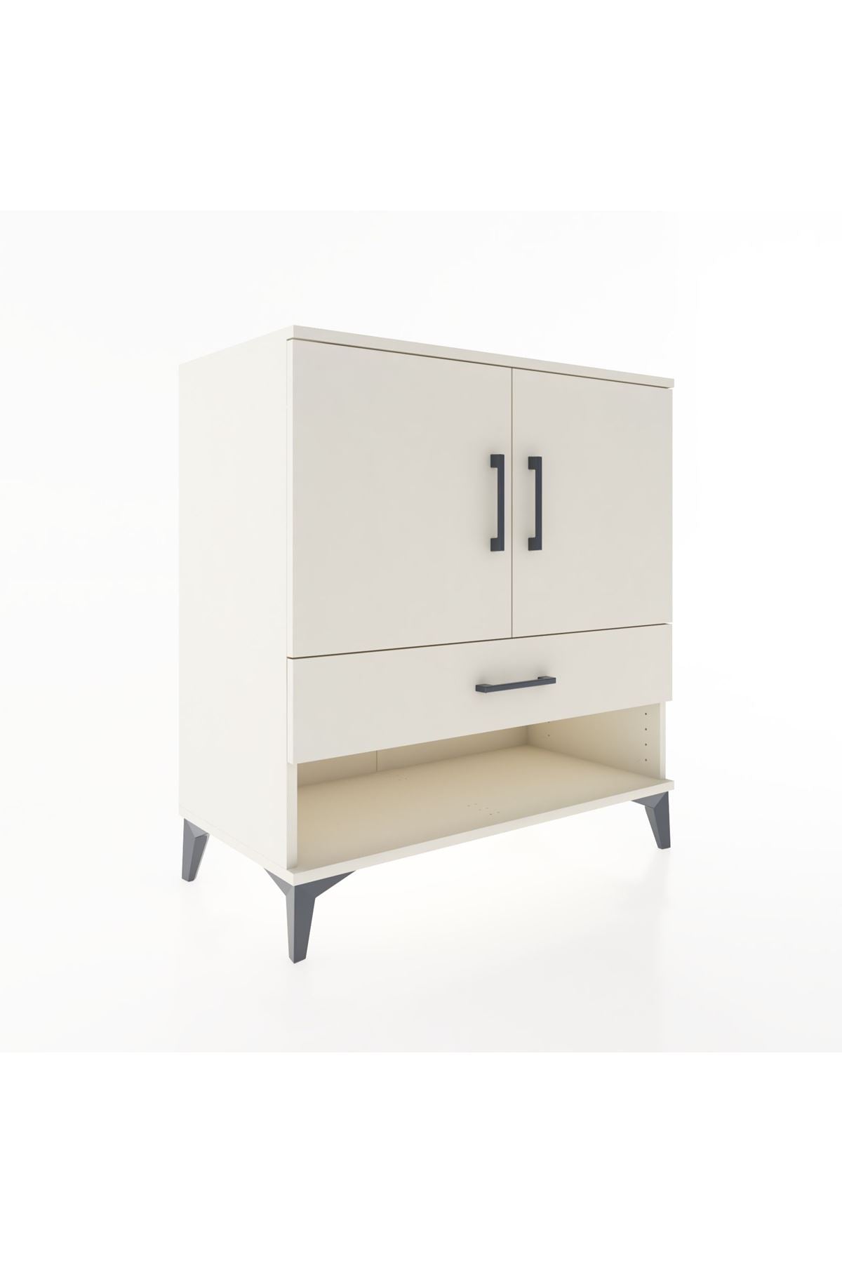 Hyperion Şifonyer 3 Raflı Tek Çekmeceli 2 Kapaklı 88x44x96 Aytaşı-Aytaşı