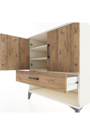 Hyperion Şifonyer 3 Raflı Tek Çekmeceli 2 Kapaklı 88x44x96 Aytaşı-Çam