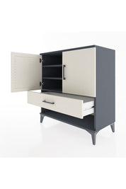 Hyperion Şifonyer 3 Raflı Tek Çekmeceli 2 Kapaklı 88x44x96 Antrasit-Aytaşı