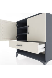 Hyperion Şifonyer 3 Raflı Tek Çekmeceli 2 Kapaklı 88x44x96 Antrasit-Aytaşı