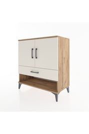 Hyperion Şifonyer 3 Raflı Tek Çekmeceli 2 Kapaklı 88x44x96 Çam-Aytaşı