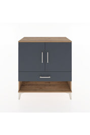 Hyperion Şifonyer 3 Raflı Tek Çekmeceli 2 Kapaklı 88x44x96 Çam-Antrasit