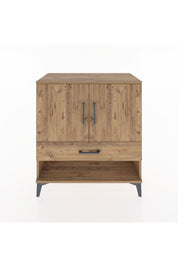 Hyperion Şifonyer 3 Raflı Tek Çekmeceli 2 Kapaklı 88x44x96 Çam-Çam