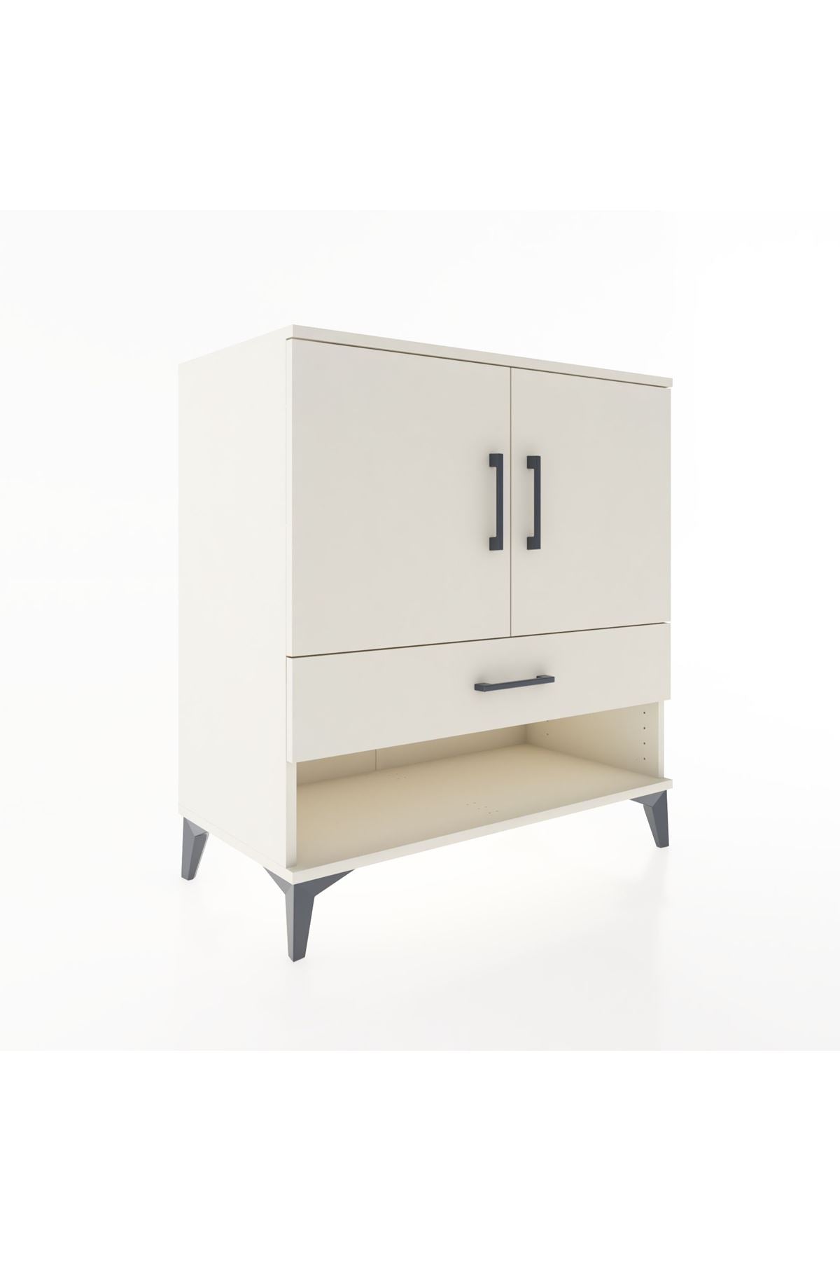 Hyperion Şifonyer 2 Raflı Tek Çekmeceli 2 Kapaklı 88x44x96 Aytaşı-Aytaşı