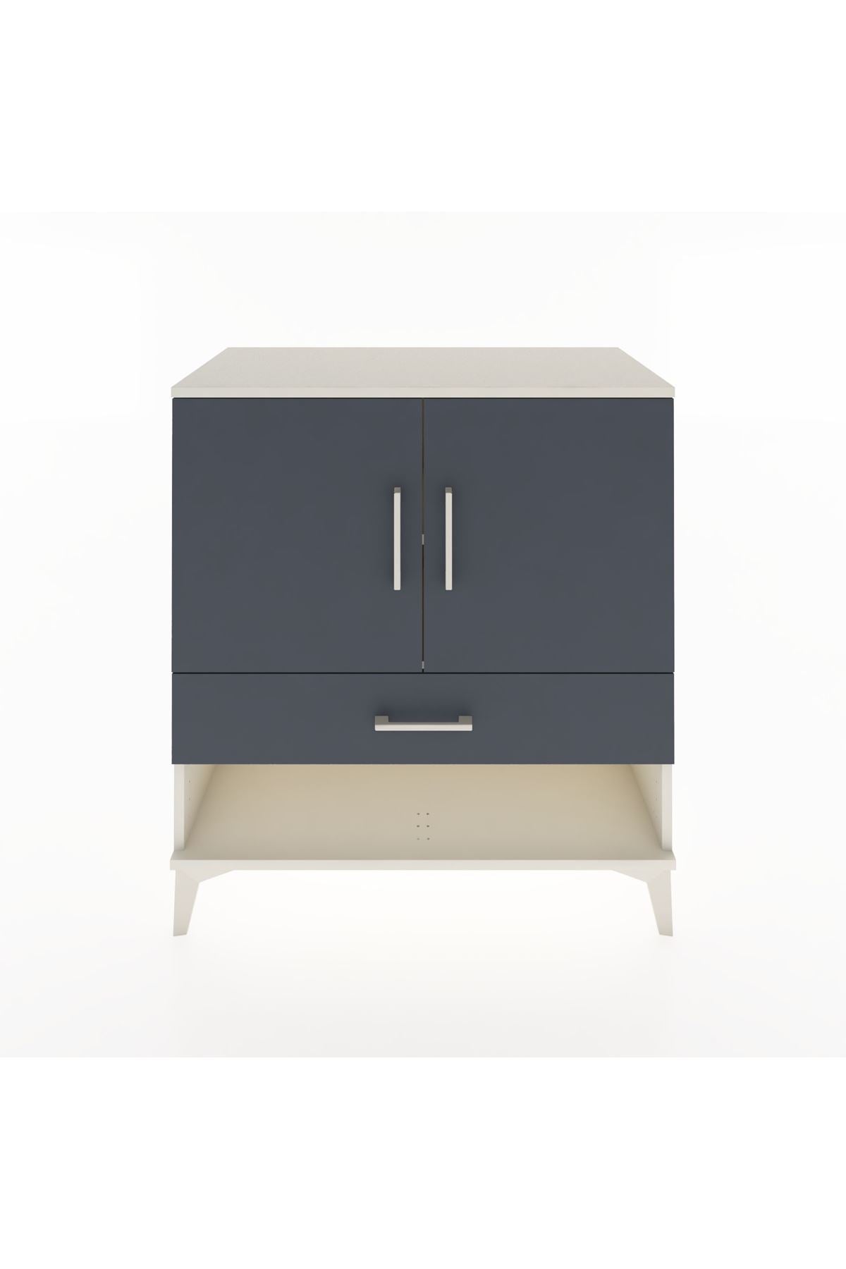 Hyperion Şifonyer 2 Raflı Tek Çekmeceli 2 Kapaklı 88x44x96 Aytaşı-Antrasit