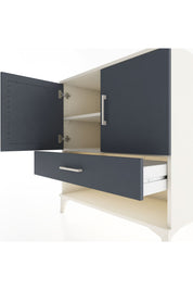 Hyperion Şifonyer 2 Raflı Tek Çekmeceli 2 Kapaklı 88x44x96 Aytaşı-Antrasit