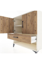 Hyperion Şifonyer 2 Raflı Tek Çekmeceli 2 Kapaklı 88x44x96 Aytaşı-Çam