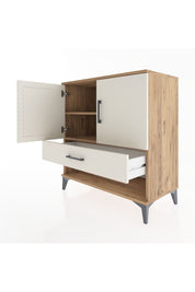 Hyperion Şifonyer 2 Raflı Tek Çekmeceli 2 Kapaklı 88x44x96 Çam-Aytaşı