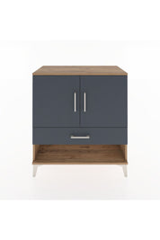 Hyperion Şifonyer 2 Raflı Tek Çekmeceli 2 Kapaklı 88x44x96 Çam-Antrasit