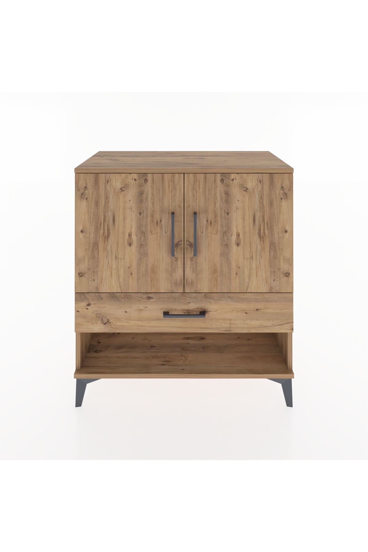 Hyperion Şifonyer 2 Raflı Tek Çekmeceli 2 Kapaklı 88x44x96 Çam-Çam