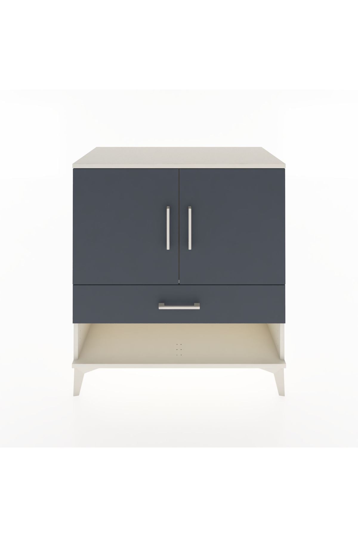 Hyperion Şifonyer Tek Raflı Tek Çekmeceli 2 Kapaklı 88x44x96 Aytaşı-Antrasit