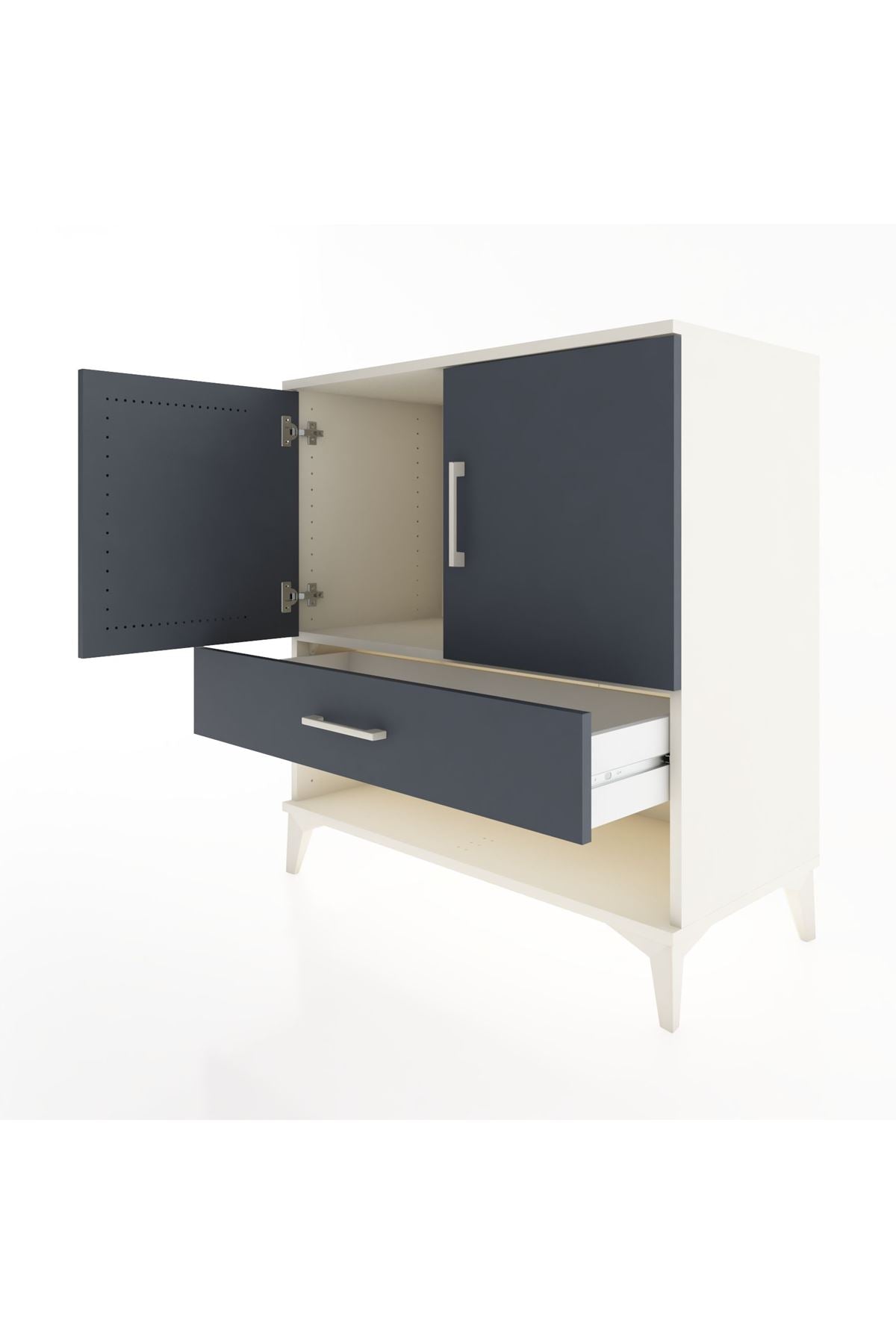 Hyperion Şifonyer Tek Raflı Tek Çekmeceli 2 Kapaklı 88x44x96 Aytaşı-Antrasit