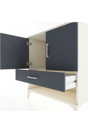 Hyperion Şifonyer Tek Raflı Tek Çekmeceli 2 Kapaklı 88x44x96 Aytaşı-Antrasit