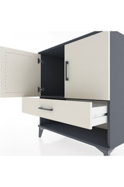 Hyperion Şifonyer Tek Raflı Tek Çekmeceli 2 Kapaklı 88x44x96 Antrasit-Aytaşı