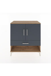 Hyperion Şifonyer Tek Raflı Tek Çekmeceli 2 Kapaklı 88x44x96 Çam-Antrasit