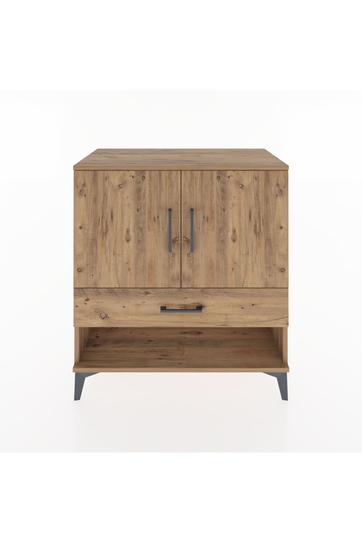 Hyperion Şifonyer Tek Raflı Tek Çekmeceli 2 Kapaklı 88x44x96 Çam-Çam