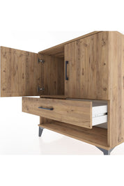 Hyperion Şifonyer Tek Raflı Tek Çekmeceli 2 Kapaklı 88x44x96 Çam-Çam