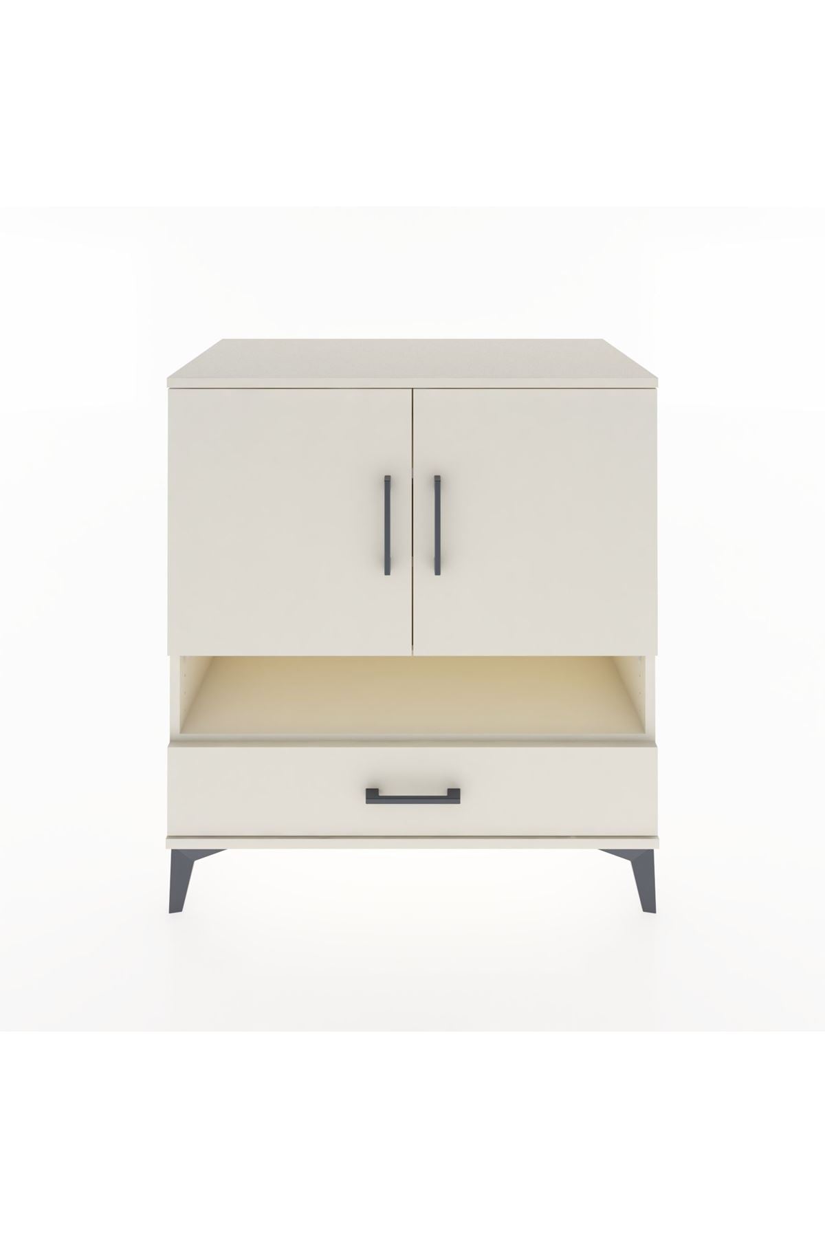 Hyperion Şifonyer 4 Raflı Tek Çekmeceli 2 Kapaklı 88x44x96 Aytaşı-Aytaşı