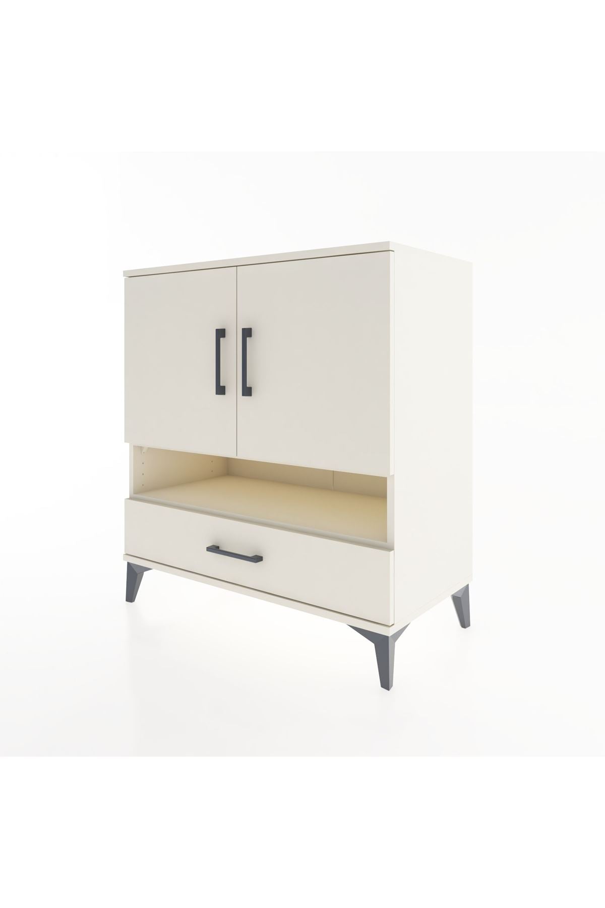 Hyperion Şifonyer 4 Raflı Tek Çekmeceli 2 Kapaklı 88x44x96 Aytaşı-Aytaşı