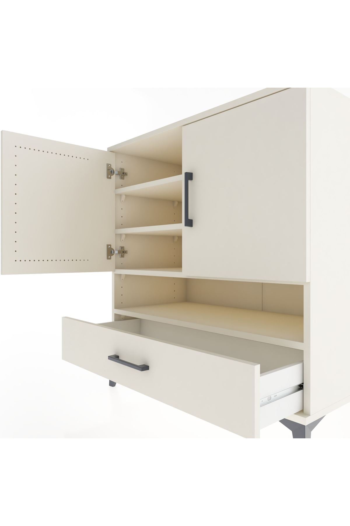 Hyperion Şifonyer 4 Raflı Tek Çekmeceli 2 Kapaklı 88x44x96 Aytaşı-Aytaşı