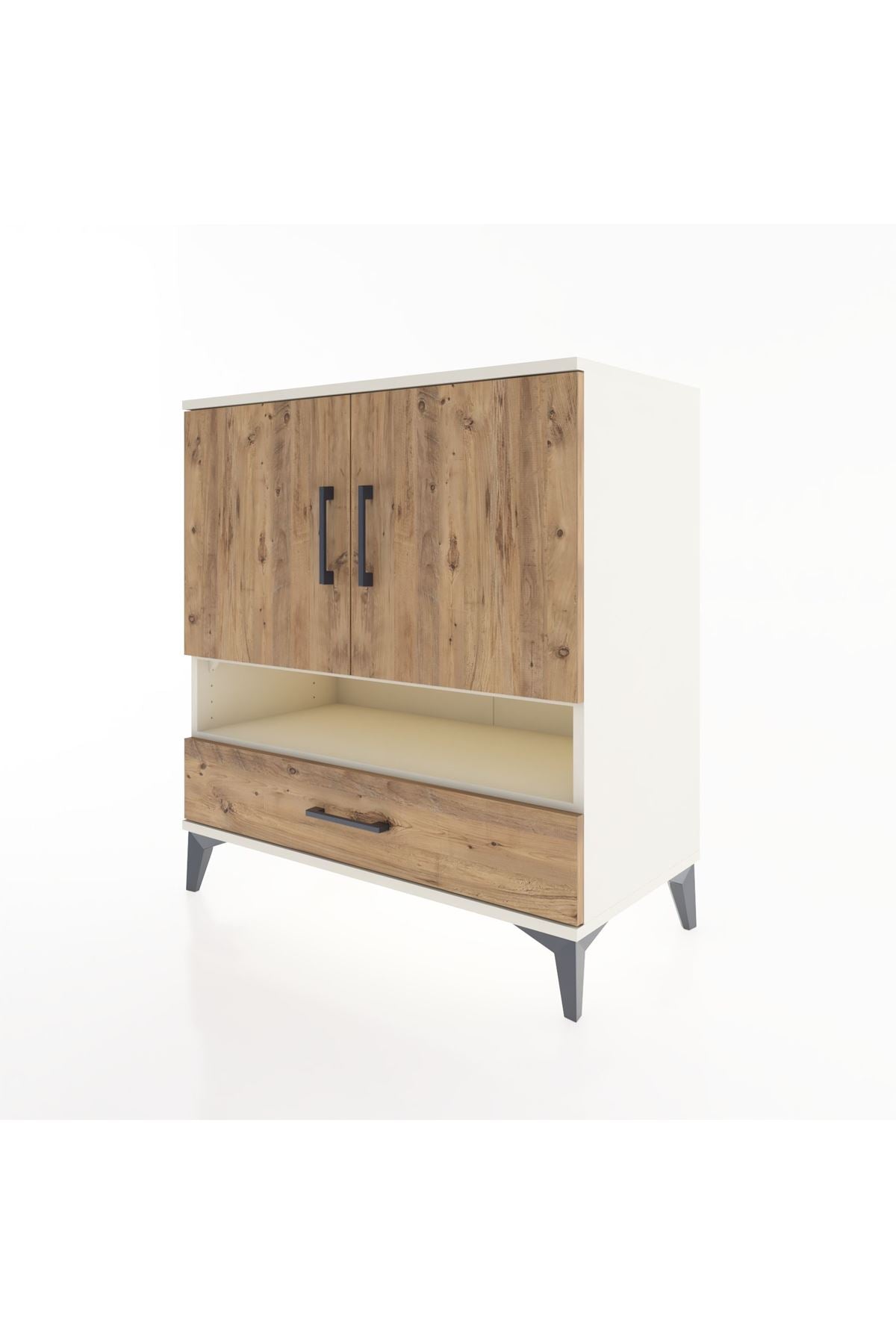 Hyperion Şifonyer 4 Raflı Tek Çekmeceli 2 Kapaklı 88x44x96 Aytaşı-Çam