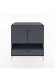 Hyperion Şifonyer 4 Raflı Tek Çekmeceli 2 Kapaklı 88x44x96 Antrasit-Antrasit