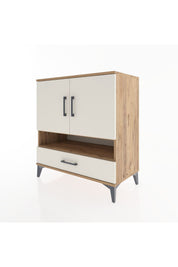 Hyperion Şifonyer 4 Raflı Tek Çekmeceli 2 Kapaklı 88x44x96 Çam-Aytaşı