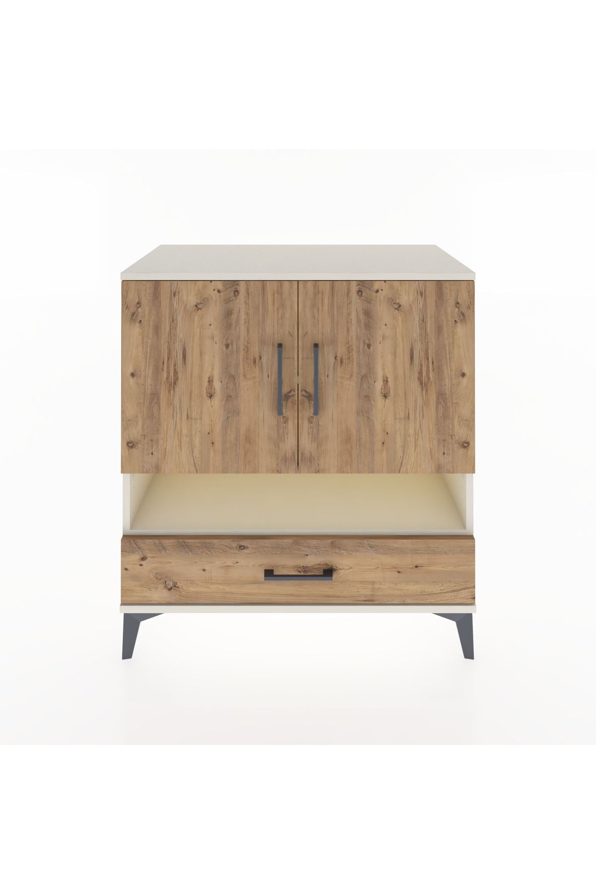 Hyperion Şifonyer 3 Raflı Tek Çekmeceli 2 Kapaklı 88x44x96 Aytaşı-Çam