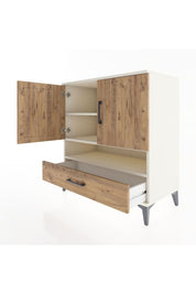 Hyperion Şifonyer 3 Raflı Tek Çekmeceli 2 Kapaklı 88x44x96 Aytaşı-Çam