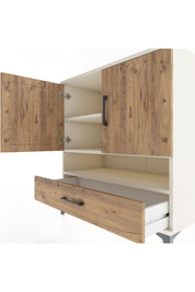 Hyperion Şifonyer 3 Raflı Tek Çekmeceli 2 Kapaklı 88x44x96 Aytaşı-Çam