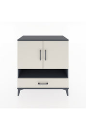 Hyperion Şifonyer 3 Raflı Tek Çekmeceli 2 Kapaklı 88x44x96 Antrasit-Aytaşı