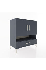 Hyperion Şifonyer 3 Raflı Tek Çekmeceli 2 Kapaklı 88x44x96 Antrasit-Antrasit