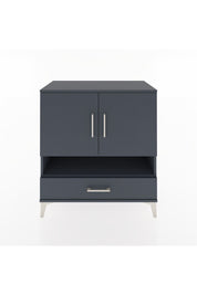 Hyperion Şifonyer 3 Raflı Tek Çekmeceli 2 Kapaklı 88x44x96 Antrasit-Antrasit