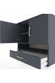 Hyperion Şifonyer 3 Raflı Tek Çekmeceli 2 Kapaklı 88x44x96 Antrasit-Antrasit