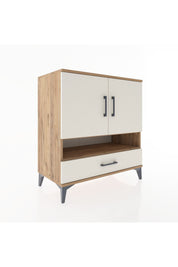 Hyperion Şifonyer 3 Raflı Tek Çekmeceli 2 Kapaklı 88x44x96 Çam-Aytaşı