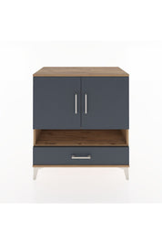 Hyperion Şifonyer 3 Raflı Tek Çekmeceli 2 Kapaklı 88x44x96 Çam-Antrasit