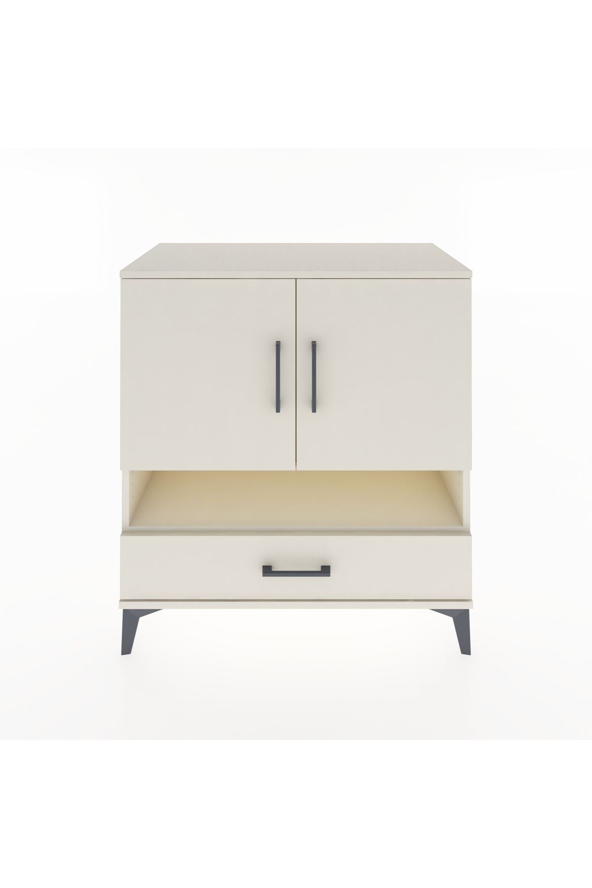 Hyperion Şifonyer 2 Raflı Tek Çekmeceli 2 Kapaklı 88x44x96 Aytaşı-Aytaşı