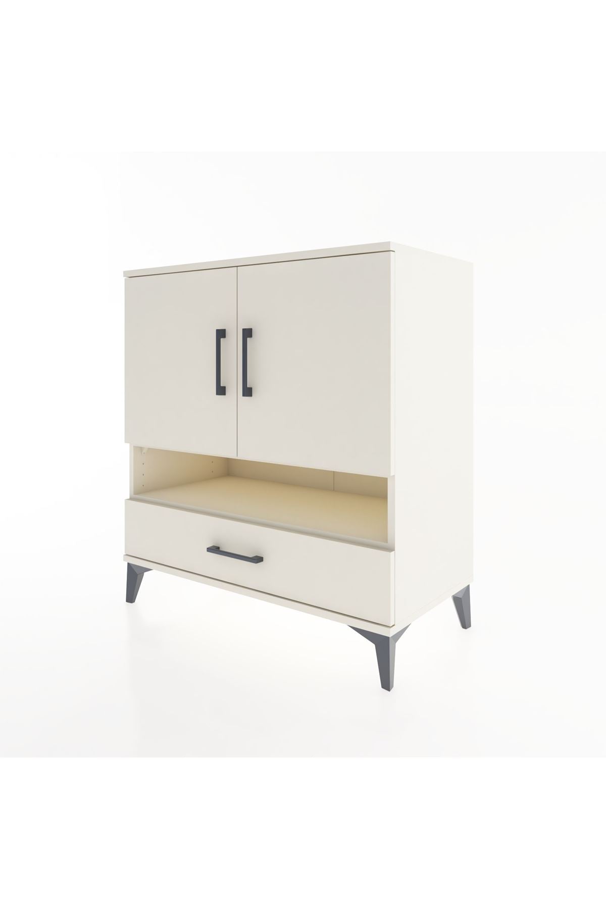 Hyperion Şifonyer 2 Raflı Tek Çekmeceli 2 Kapaklı 88x44x96 Aytaşı-Aytaşı