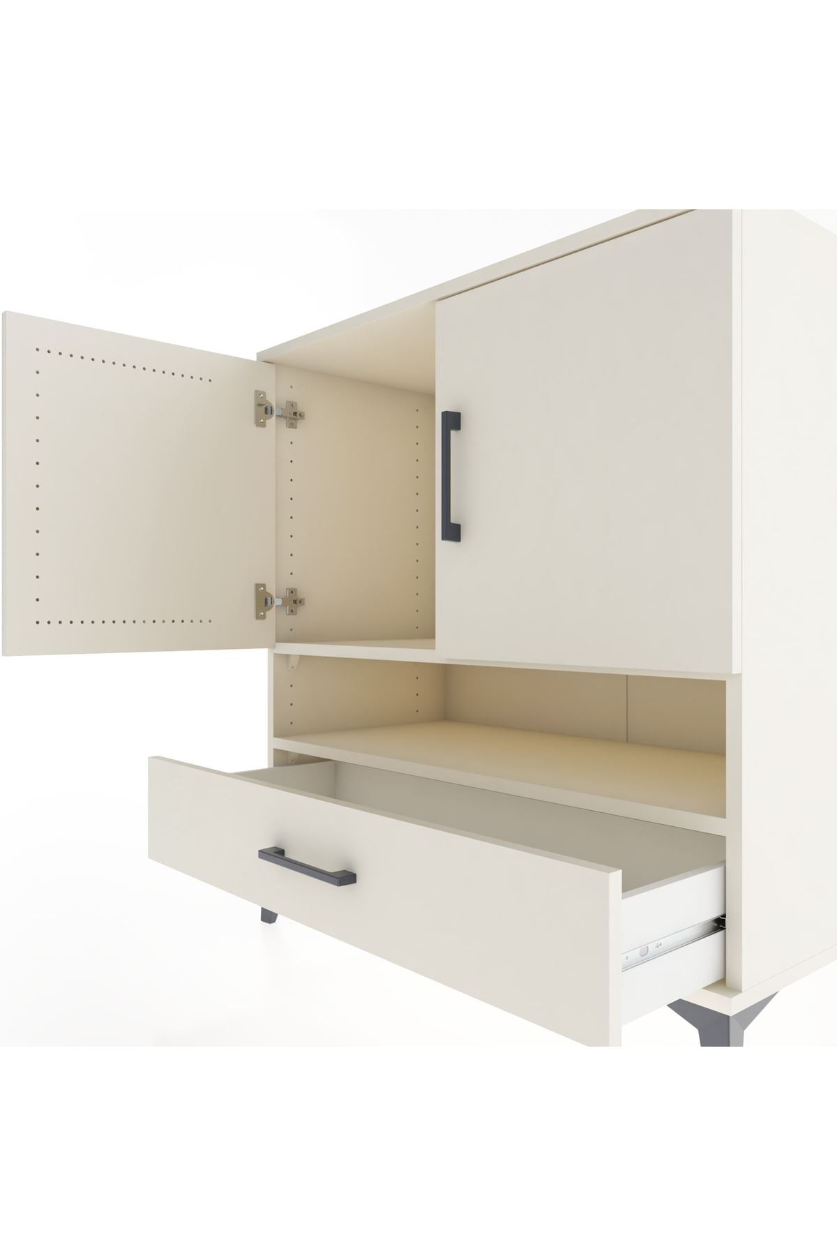 Hyperion Şifonyer 2 Raflı Tek Çekmeceli 2 Kapaklı 88x44x96 Aytaşı-Aytaşı