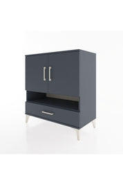 Hyperion Şifonyer 2 Raflı Tek Çekmeceli 2 Kapaklı 88x44x96 Antrasit-Antrasit