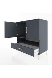 Hyperion Şifonyer 2 Raflı Tek Çekmeceli 2 Kapaklı 88x44x96 Antrasit-Antrasit
