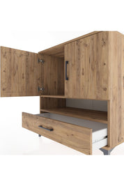 Hyperion Şifonyer 2 Raflı Tek Çekmeceli 2 Kapaklı 88x44x96 Çam-Çam