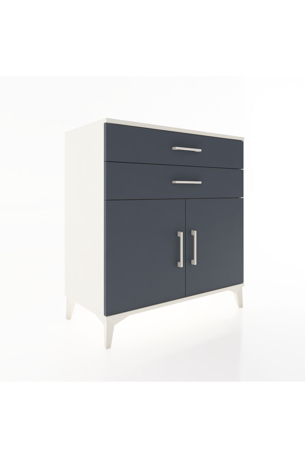 Hyperion Şifonyer 2 Raflı 2 Çekmeceli 2 Kapaklı 88x44x96 Aytaşı-Antrasit