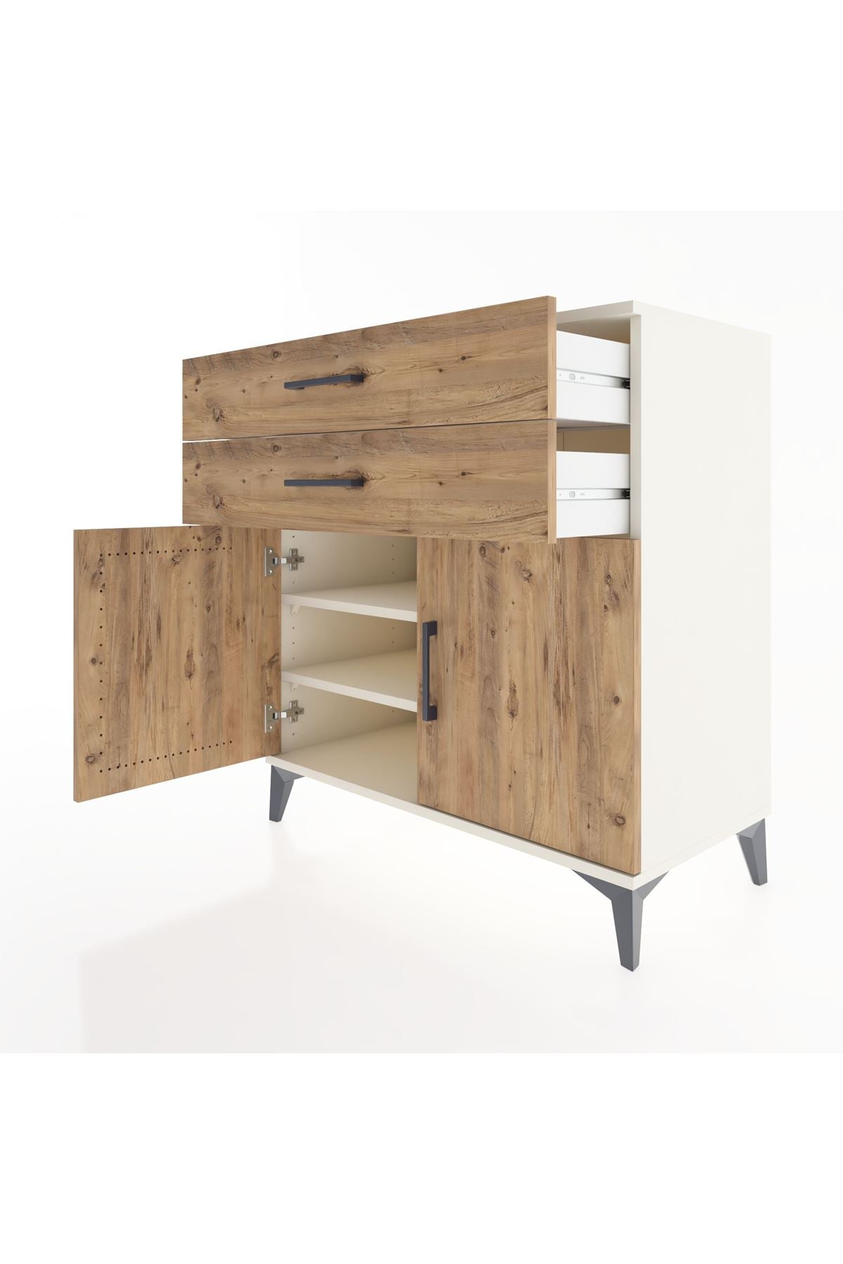 Hyperion Şifonyer 2 Raflı 2 Çekmeceli 2 Kapaklı 88x44x96 Aytaşı-Çam