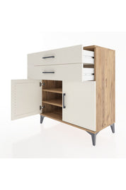 Hyperion Şifonyer 2 Raflı 2 Çekmeceli 2 Kapaklı 88x44x96 Çam-Aytaşı