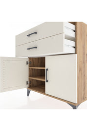 Hyperion Şifonyer 2 Raflı 2 Çekmeceli 2 Kapaklı 88x44x96 Çam-Aytaşı