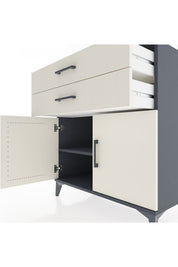 Hyperion Şifonyer Tek Raflı 2 Çekmeceli 2 Kapaklı 88x44x96 Antrasit-Aytaşı