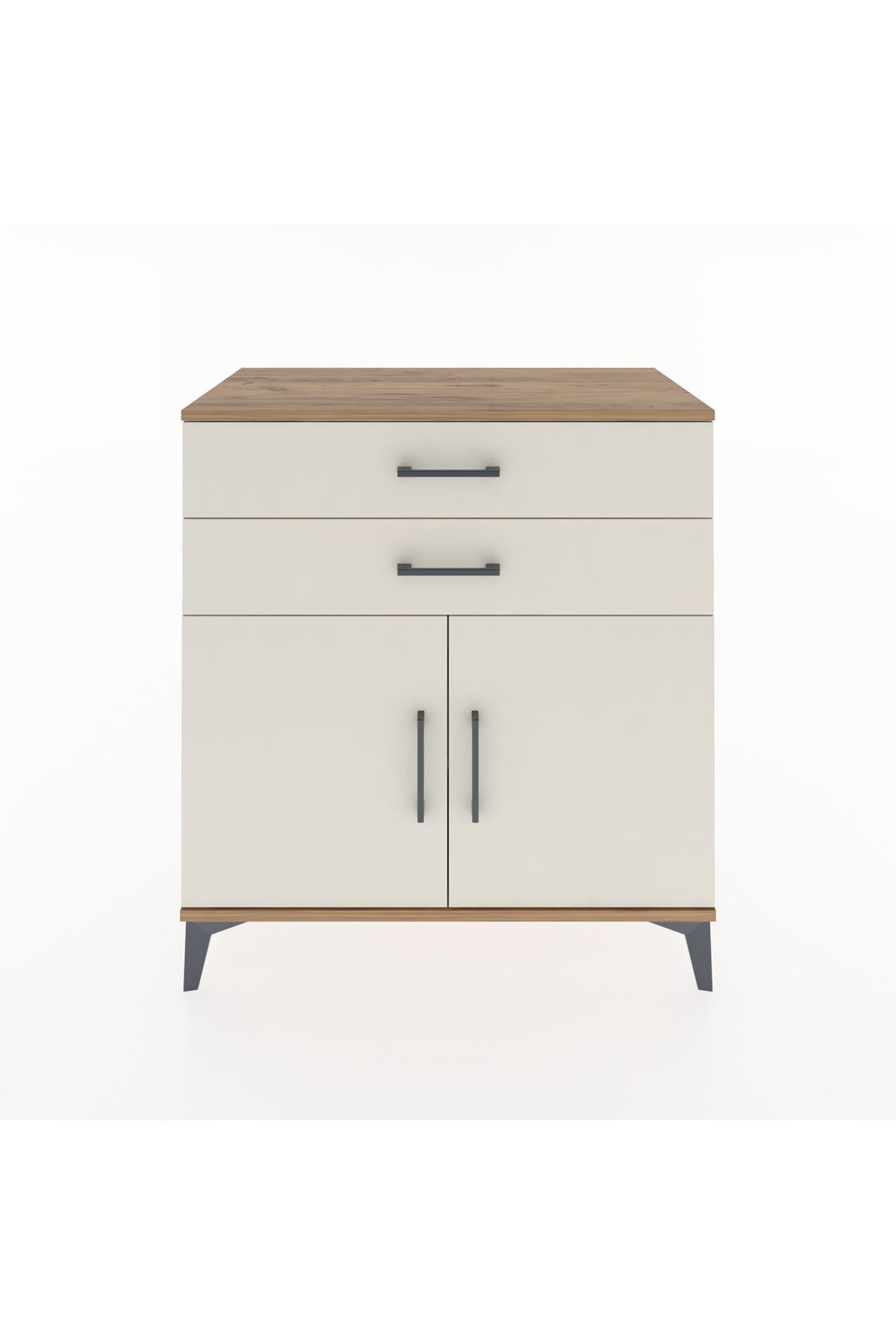 Hyperion Şifonyer Tek Raflı 2 Çekmeceli 2 Kapaklı 88x44x96 Çam-Aytaşı